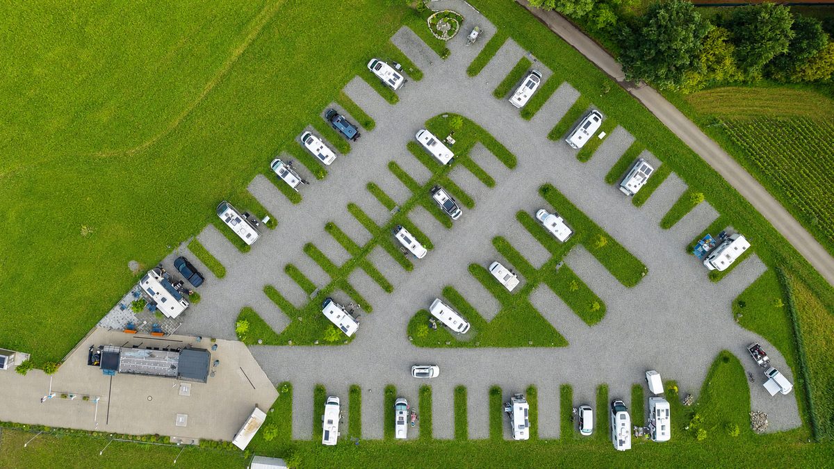 Pitches in the motorhome park